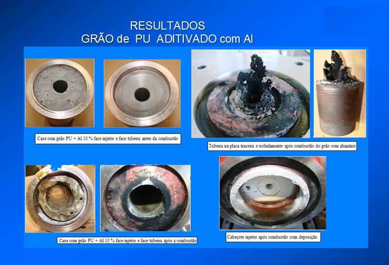 Alumínio não oxidado depositado ao redor da garganta da tubeira.